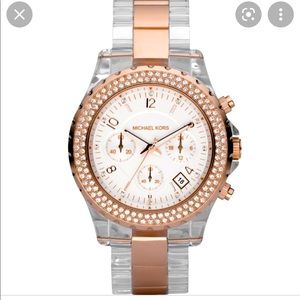 MICHAEL KORS MK-5323 MADISON CLEAR ACETATE BRACELET WATCH